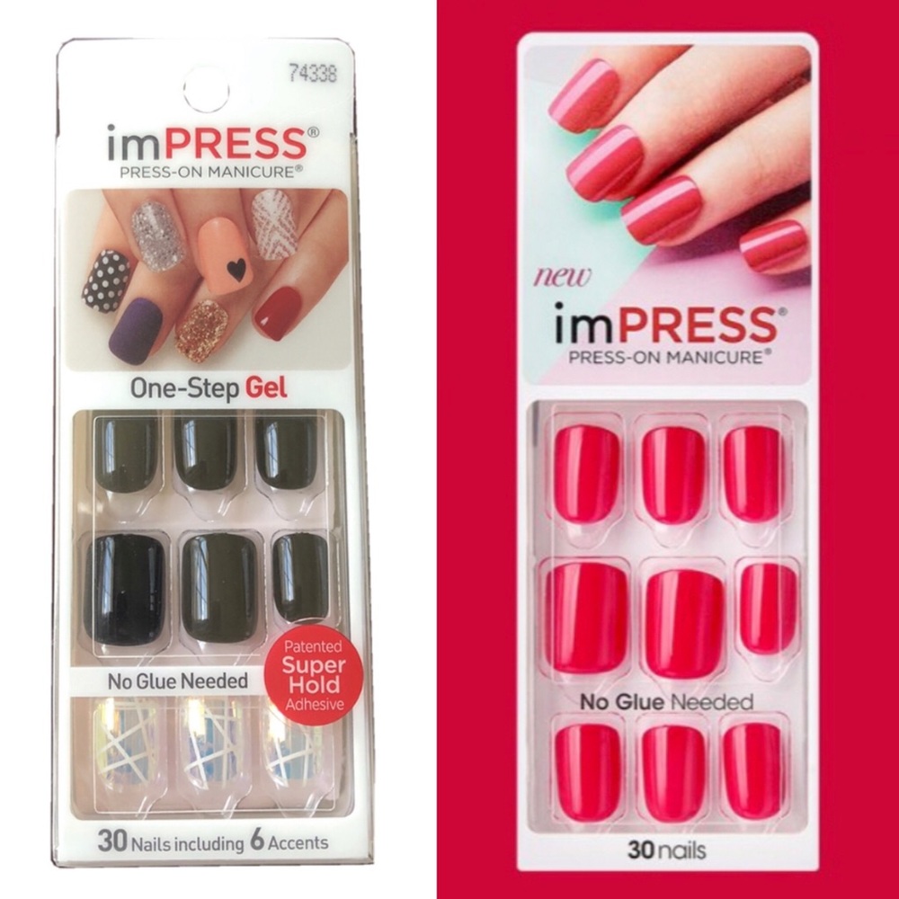 Impress Nails Short Square set of 2 GWP